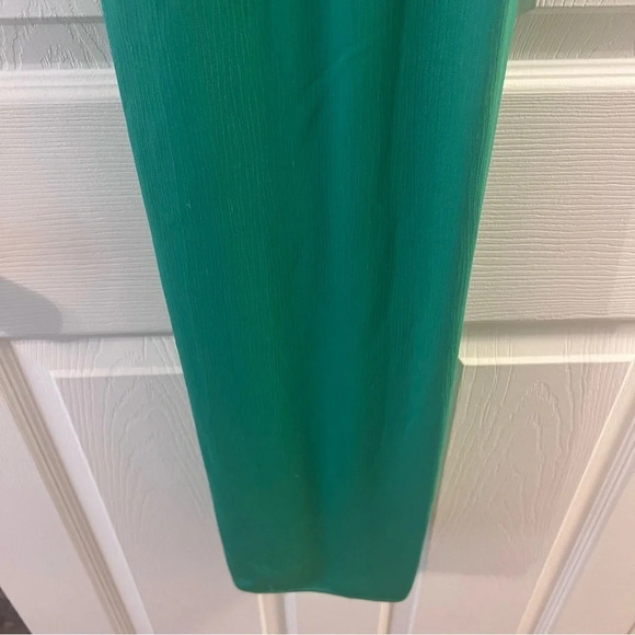 Zara Kelly Green Knotted Slip Dress Size Small - Picture 9 of 10